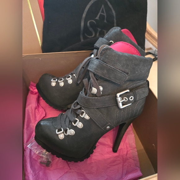 ASH Black Ankle Boots/ Sneakers With Hidden Platform